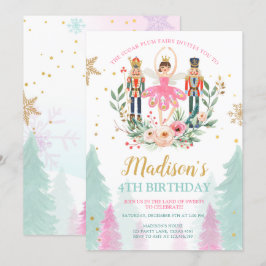 Nutcracker Birthday Girl Ballet Girl Suger Plum Einladung