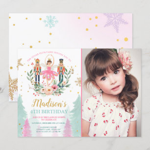 Nutcracker Birthday Girl Ballet Girl Suger Plum Einladung