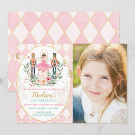 Nutcracker Birthday Girl Ballet Girl Suger Plum Einladung