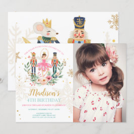 Nutcracker Birthday Girl Ballet Girl Sugl Plum Einladung