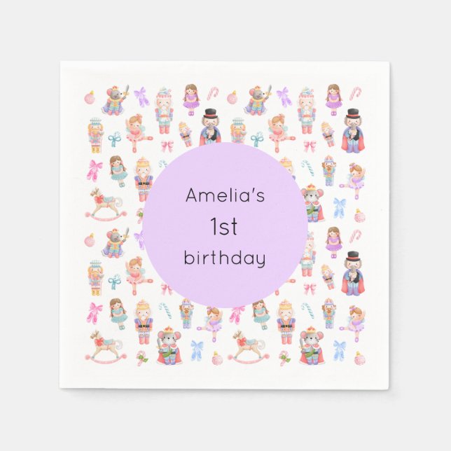 Nutcracker Birthday Serviette (Vorderseite)