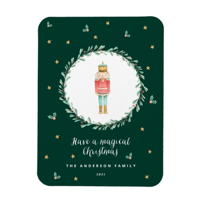 Nutcracker botanische niedliche Weihnachtspostkart Magnet (Vertikal)