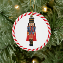 Nutcracker Candy Cane Red Thema Weihnachtsbaum Keramik Ornament