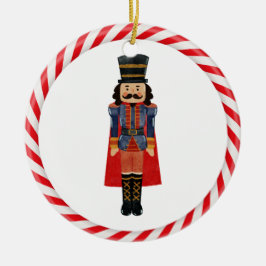 Nutcracker Candy Cane Red Thema Weihnachtsbaum Keramik Ornament