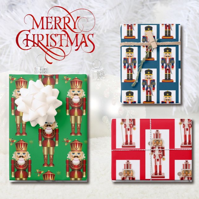 Nutcracker Christmas 3 Koordination Geschenkpapier Set (Von Creator hochgeladen)