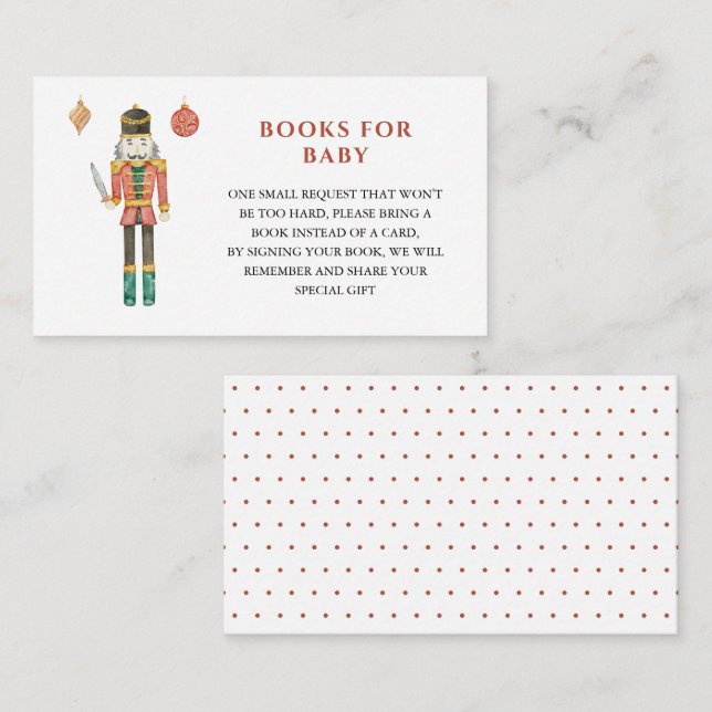 Nutcracker Christmas Baby Shooting Book Request Begleitkarte (Vorne/Hinten)