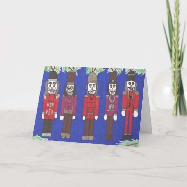 Nutcracker Christmas Feiertagskarte (Vorderseite)