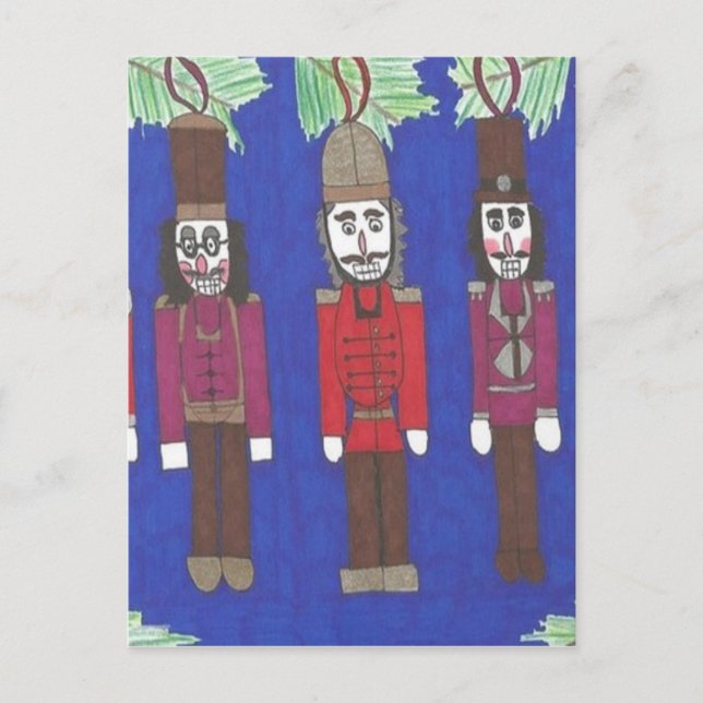 Nutcracker Christmas Feiertagspostkarte (Vorderseite)
