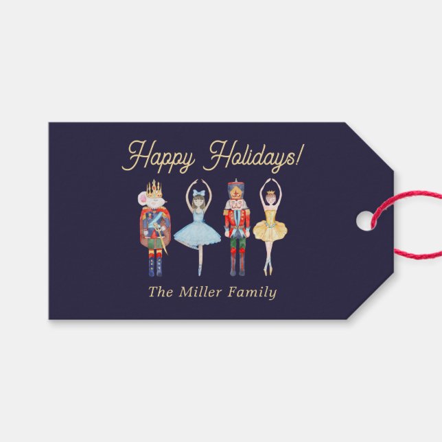 Nutcracker Christmas Geschenkanhänger (Vorderseite (Horizontal))