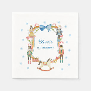 Nutcracker Christmas Girl 1. Geburtstag Serviette