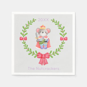 Nutcracker Christmas Mouse King Serviette