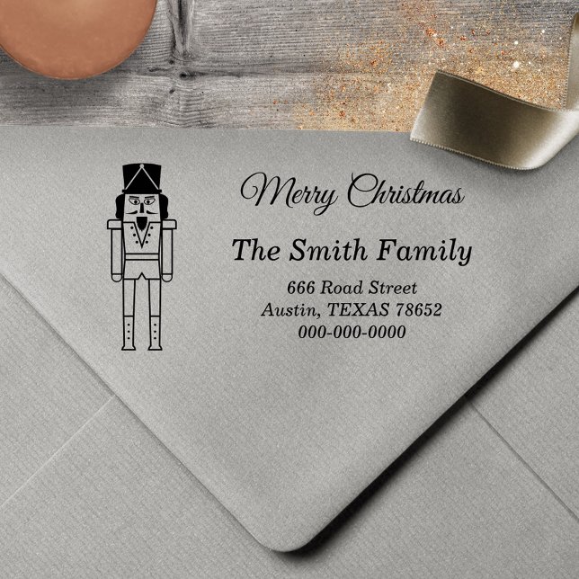 Nutcracker Christmas Permastempel (Nutcracker Christmas Self-inking Stamp)