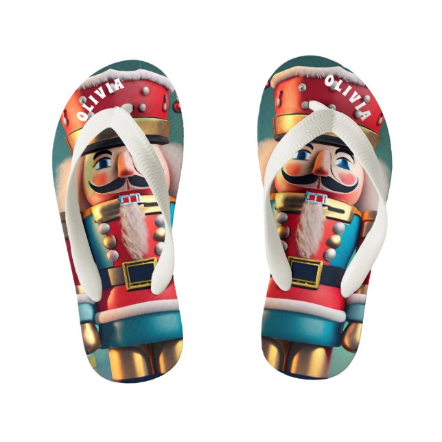 Nutcracker Christmas Personalisiert Kinderbadesandalen (Fußbett)