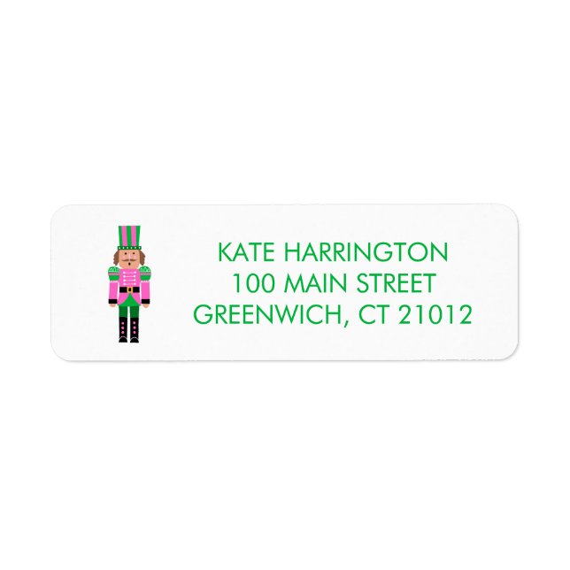 Nutcracker Christmas Return Address Label (Vorne)