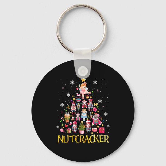 Nutcracker Christmas Tree Ballet Dance Women Kids  Schlüsselanhänger (Vorderseite)