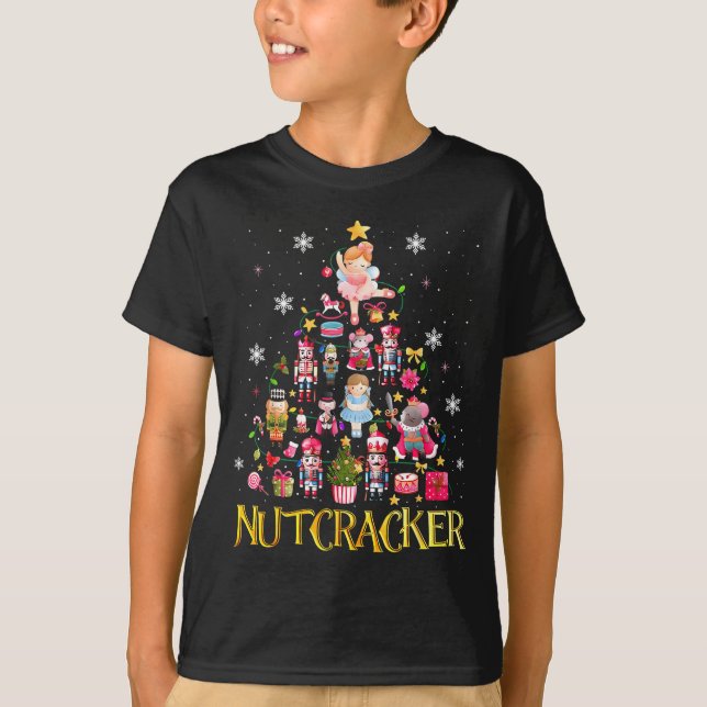 Nutcracker Christmas Tree Ballet Dance Women Kids  T-Shirt (Vorderseite)