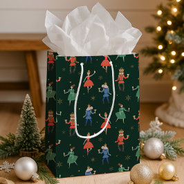 Nutcracker Cocktail Party Christmas Mittlere Geschenktüte