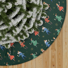 Nutcracker-Cocktailparty-Weihnachten Polyester Weihnachtsbaumdecke