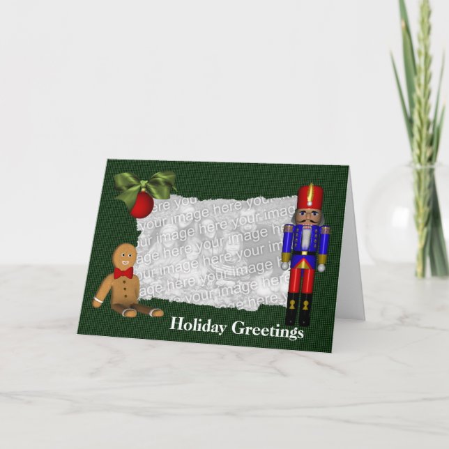 Nutcracker Cookie Christmas Holiday Carte photo (Devant)