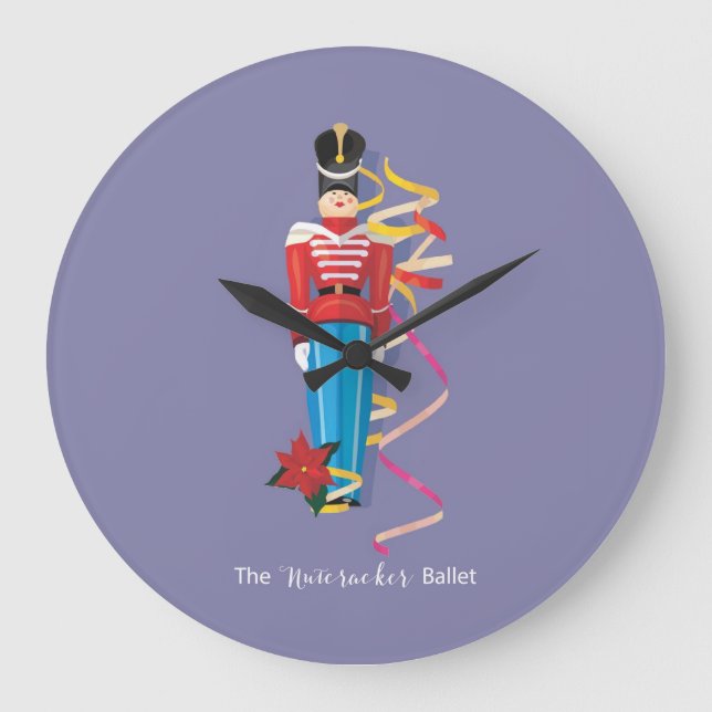 Nutcracker Dance Ballet Performance Congratulation Große Wanduhr (Vorderseite)