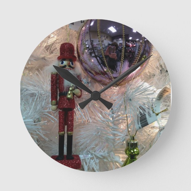 NUTCRACKER/DECORATIONS CHRISTMAS CLOCK RUNDE WANDUHR (Vorderseite)