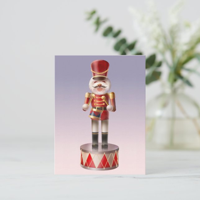 Nutcracker Dog Soldier Feiertagspostkarte (Stehend Vorderseite)