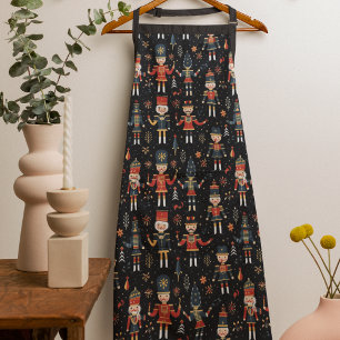 Nutcracker Elegance Festive Pattern Collection Schürze