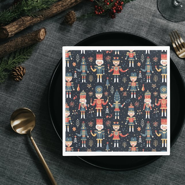Nutcracker Elegance Festive Pattern Collection Serviette (Von Creator hochgeladen)