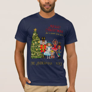 Nutcracker-Familie von fünf lustigen frohen Weihna T-Shirt