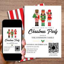 Nutcracker-Familienweihnachtsfeier q QR-Code-RSVP