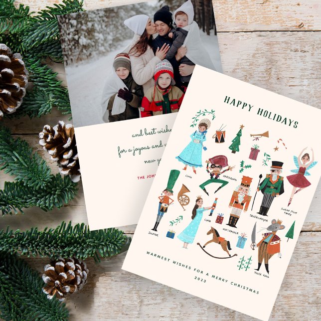 Nutcracker Family Photo Christmas Feiertagskarte (Nutcracker Family Photo Christmas Holiday Card)