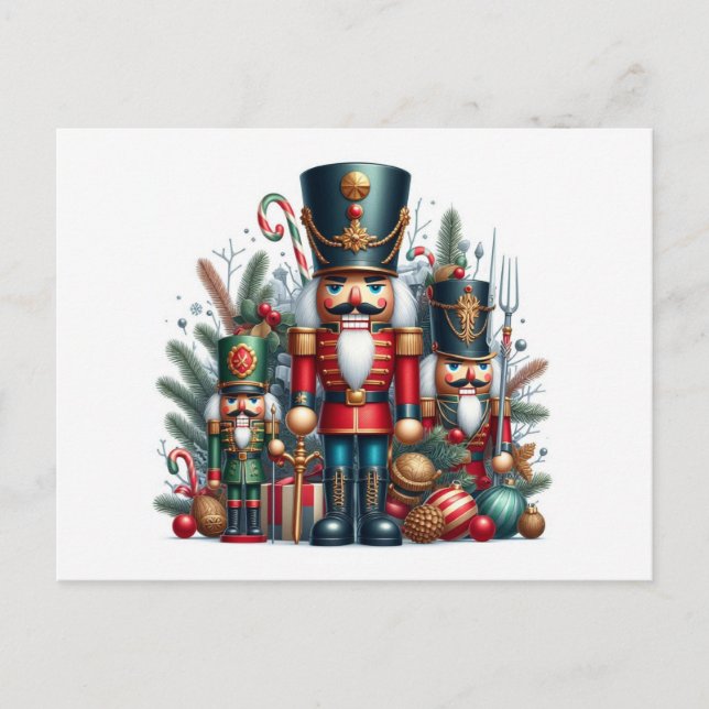 Nutcracker Feiertagspostkarte (Vorderseite)