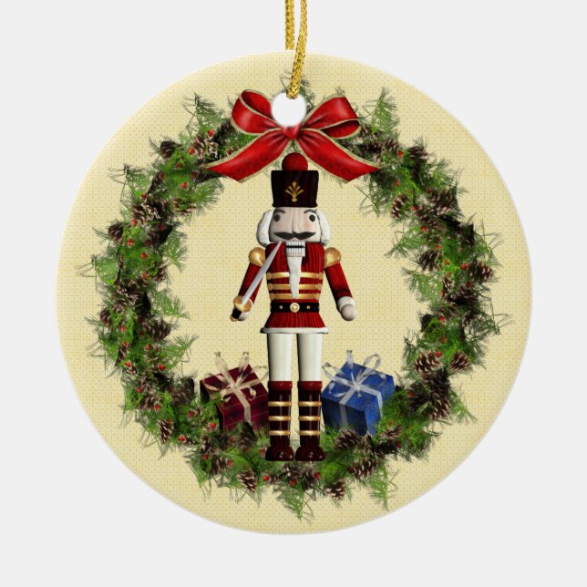 Nutcracker Feliz Navidad Spanisches Ornament (Vorne)