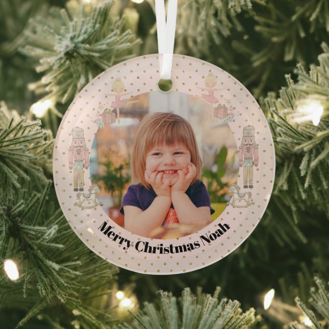 Nutcracker Foto Weihnachten Niedlich Ornament Aus Glas (InSitu)