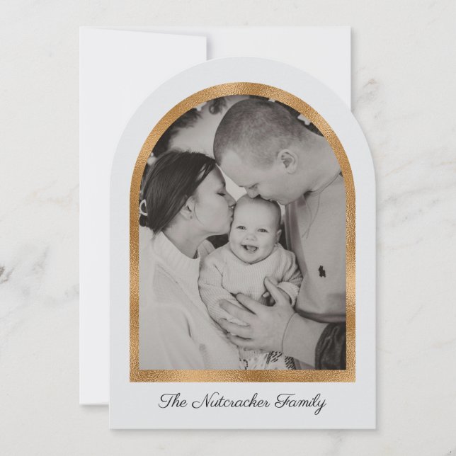 Nutcracker Frohe Weihnachts-Foto-Grußkarte Einladung (Vorderseite)