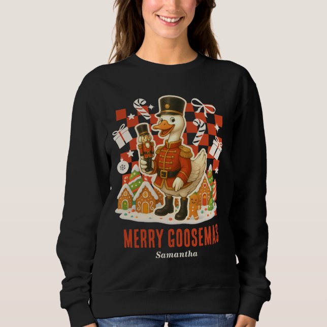Nutcracker Goose Weihnachtsfeiertag Sweatshirt (Vorderseite)