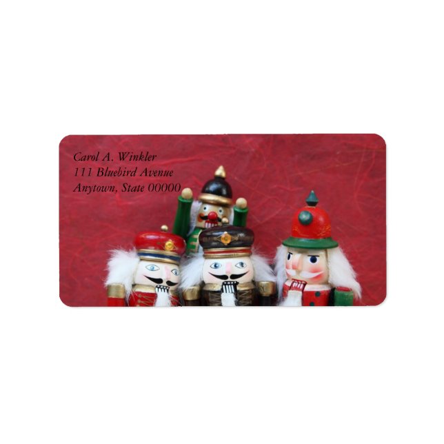 Nutcracker-Gruppe rot Adressaufkleber (Vorne)