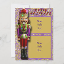 Nutcracker Halbfalte Happy Holidays Card