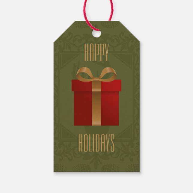 Nutcracker Happy Holidays Weihnachtsgeschenke Tags Geschenkanhänger (Vorderseite)