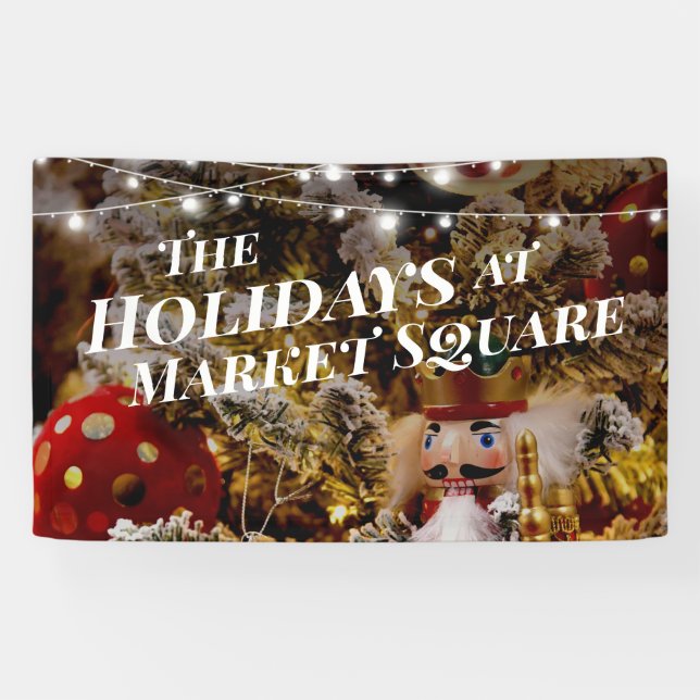 Nutcracker Holiday Foto Banner (Horizontal)