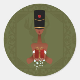 Nutcracker Holiday Geschenk Weihnachtsdruckaufkleb Runder Aufkleber