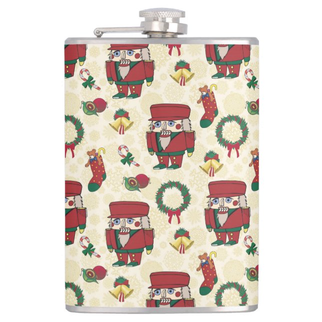 Nutcracker Holiday Weihnachten Flachmann (Vorderseite)