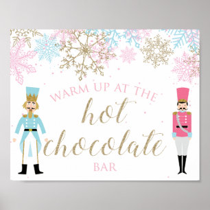 Nutcracker Hot Chocolate Bar Pink Gold Schneeflock Poster
