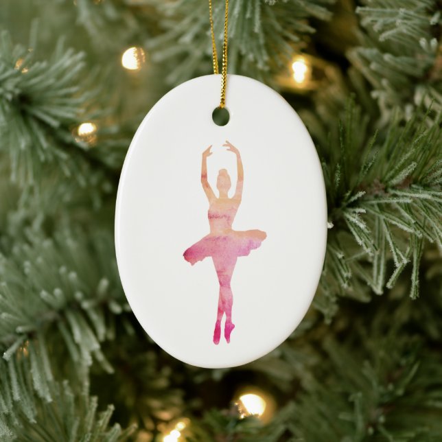 Nutcracker Illustration Christmas Ballerina Keramik Ornament (Baum)