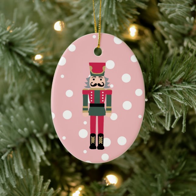 Nutcracker Illustration Christmas Design Classic C Keramik Ornament (Baum)