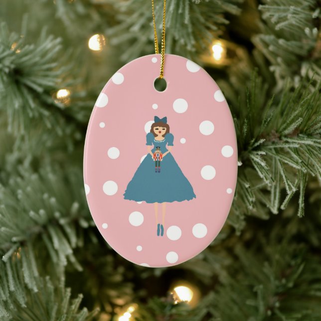 Nutcracker Illustration Christmas Design Classic C Keramik Ornament (Baum)