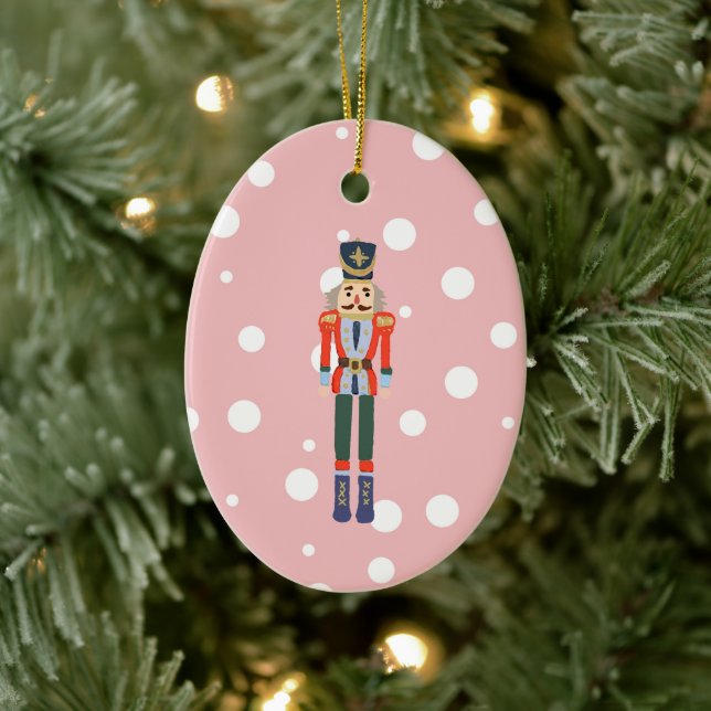 Nutcracker Illustration Christmas Design Classic Keramik Ornament (Baum)