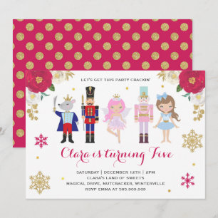 Nutcracker Invitation Plum de sucre Fée Invitation