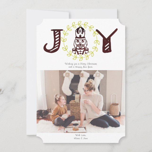 Nutcracker Joliday Foto Card Feiertagskarte (Vorderseite)