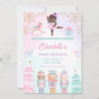 Nutcracker Land der Süßigkeiten Fairy Pink Einladu